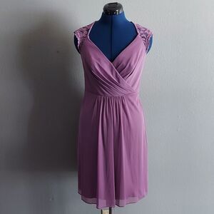 David's Bridal Purple Braidsmaid Dress 💜 Size 6